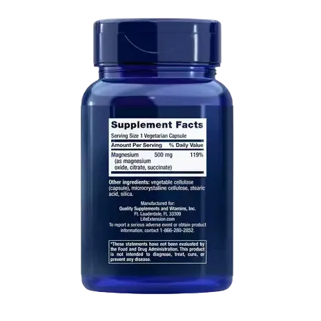 Life Extension Magnesium Caps, 500mg - 100 vcaps