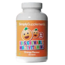 Simplysupplements Children's Chewable Multivitamins Orange Flavour 180 Tablets