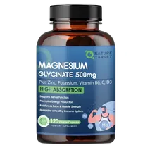 NATURE TARGET Magnesium Glycinate 500mg Clelated - 120 Caps