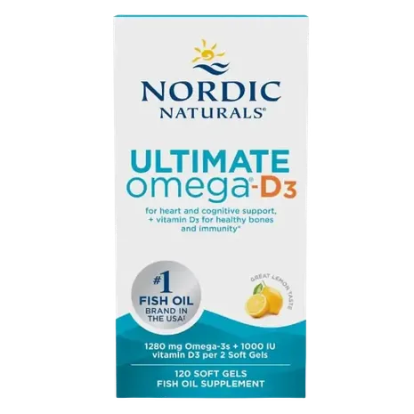 Nordic Naturals Ultimate Omega-D3 - 1280mg Lemon - 120 softgels