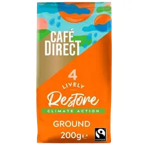 Cafedirect Fairtrade Restore Lively Roast Ground Coffee 200g