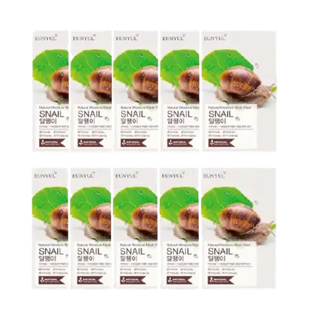EUNYUL - Natural Moisture Mask Pack - Snail - 10pcs