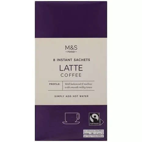 M&S Fairtrade Instant Latte Sachets