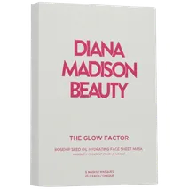DIANA MADISON BEAUTY The Glow Factor Rosehip Seed Oil Hydrating Face Sheet Mask - 5 Pack