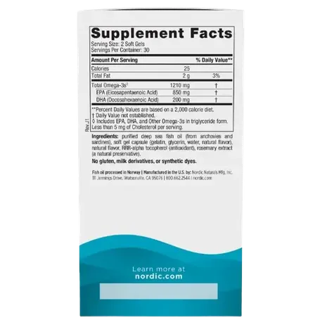 Nordic Naturals EPA, 1210mg Lemon - 60 softgels