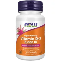 NOW Foods Vitamin D-3 5,000 IU - 120 Softgels