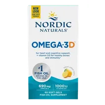 Nordic Naturals Omega-3D - 690mg Lemon - 60 softgels