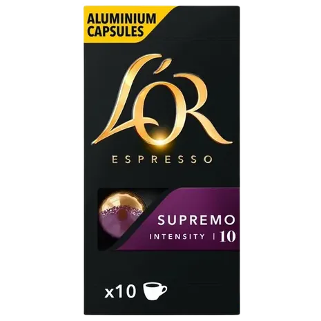 L'OR Espresso Supremo Intensity 10 Coffee Capsules