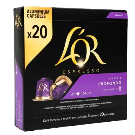 L'OR Lungo Profondo 20 pods for Nespresso