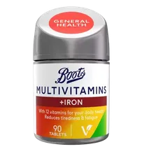 Boots Multivitamins with Iron 90 Tablets (3 month supply)