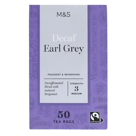 M&S Fairtrade Decaffeinated Earl Grey Tea Bags 50 per pack