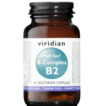 Viridian HIGH TWO Vitamin B2 with B-Complex Veg Caps 30