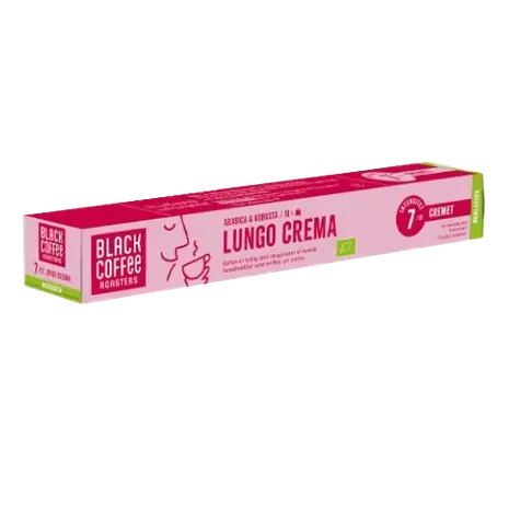 Black Coffee Roasters Lungo Crema Organic 10 pods for Nespresso
