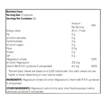 Osavi Magnesium Citrate + B6 375mg + 4.2mg 90 Capsules