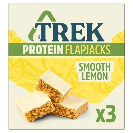 Trek Smooth Lemon Protein Flapjacks 50g - 3 Pack