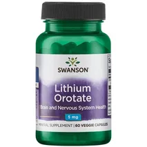 Swanson Lithium Orotate, 5mg - 60 vcaps