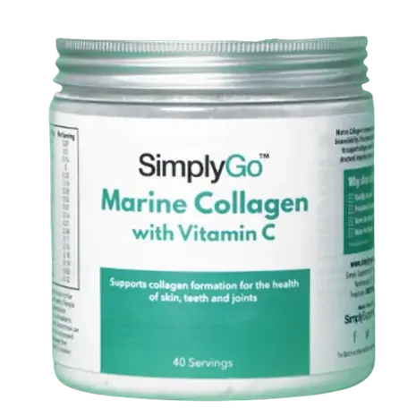 SimplyGo Marine Collagen Powder with Vitamin C 200 g Powder