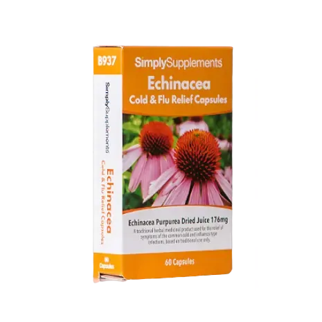 Simplysupplements Echinacea Cold & Flu Relief Capsules THR 60 Capsules