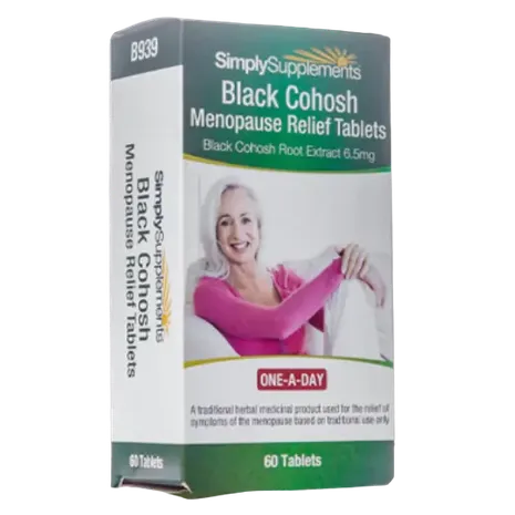 Simplysupplements Black Cohosh Menopause Relief Tablets THR 60 Tablets