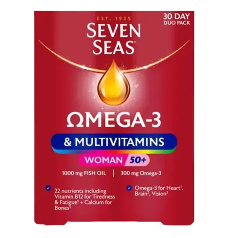 Seven Seas Woman 50+ Omega 3 & Multivitamins 30 Day Duo Pack