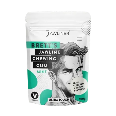 Jawliner Brett's Jawline Chewing Gum - Mint ( 6 Months Supply)