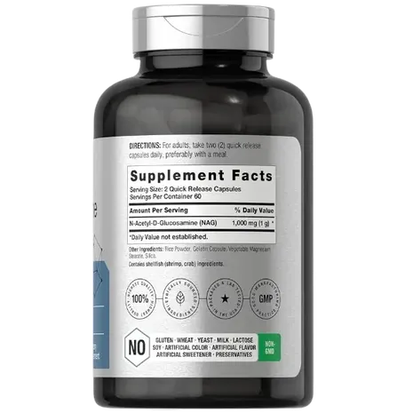 Horbaach N-Acetyl Glucosamine 1000 mg - 120 Capsules
