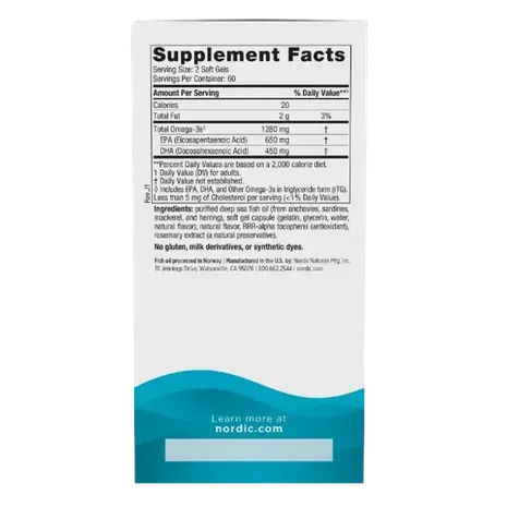 Nordic Naturals 690mg Lemon - 120 softgels
