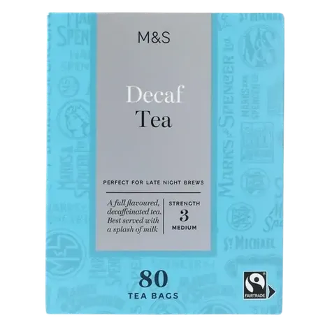 M&S Fairtrade Decaffeinated Teabags 80 per pack