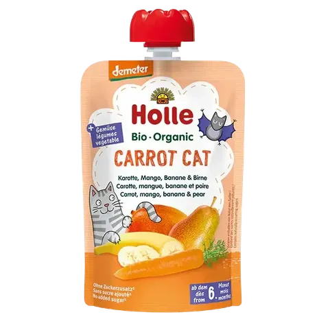 Holle Switzerland Organic Baby Food Pouch - Carrot Cat