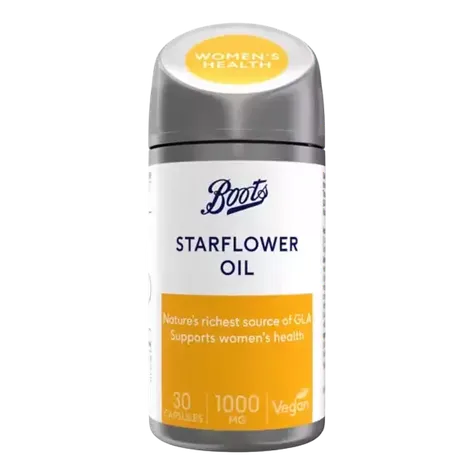 Boots Starflower Oil 1000 mg 30 Capsules (1 month supply)