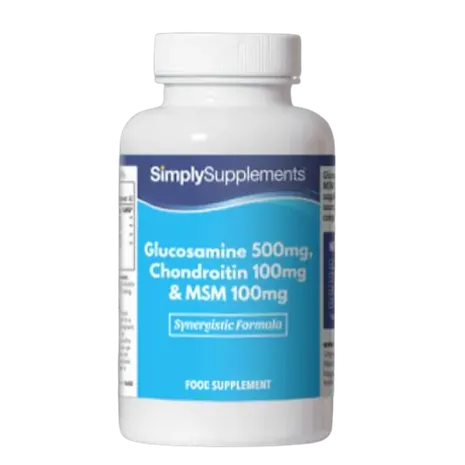 Simplysupplements Glucosamine 500mg, Chondroitin 100mg & MSM 100mg Tablets