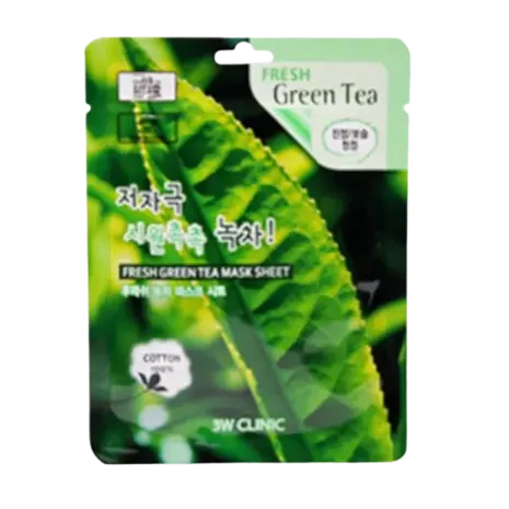 3W Clinic - Fresh Green Tea Mask Sheet - 1pc