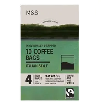 M&S 10 Italian Style Coffee Bags 75g