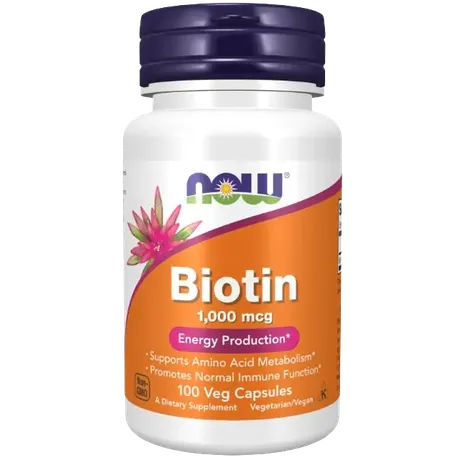 Now Foods Biotin 1000mcg - 100 vcaps