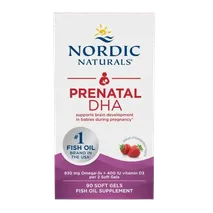 Nordic Naturals Prenatal DHA - 830mg Omega-3 + 400 IU D3 Strawberry - 90 softgels