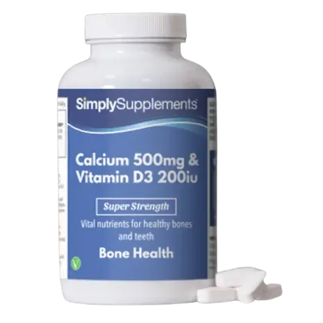 Simplysupplements Calcium 500mg & Vitamin D3 200iu Tablets 120 Tablets