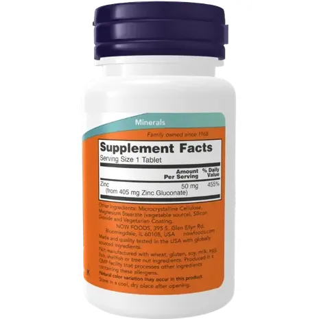 Now Foods Zinc 50 MG -100 Tabs