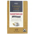 M&S Luxury Gold Shortbread Biscuit Teabags 40 per pack