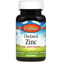CarlsonLabs Chelated Zinc, 30mg - 100 tablets