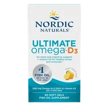 Nordic Naturals Ultimate Omega-D3 - 1280mg Lemon - 60 softgels