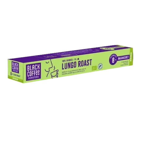 Black Coffee Roasters Lungo Roast 10 pods for Nespresso
