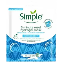 Simple Waterboost 5 Minute Reset Hydrogel Mask