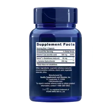 Life Extension Glutathione, Cysteine & C - 100 caps