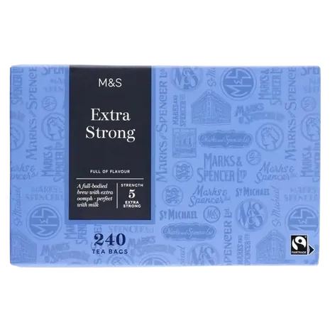 M&S Fairtrade Extra Strong Tea Bags 240 per pack