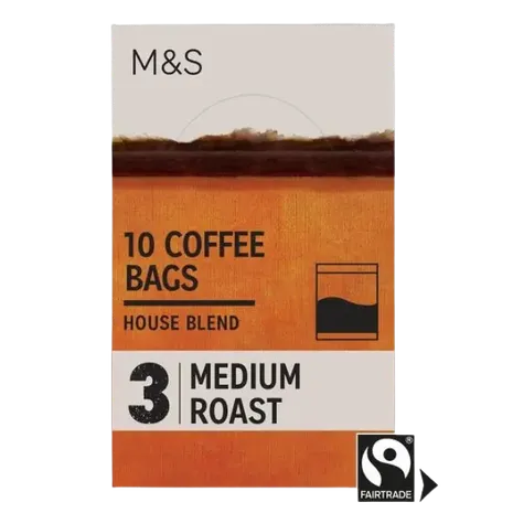 M&S Individually Wrapped House Blend Coffee Bags 10 x 7.5g
