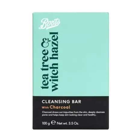 Boots Tea Tree & Witch Hazel Charcoal Cleansing Bar 100g