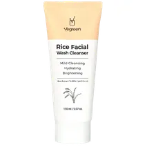 VEGREEN Rice Face Wash Mild Foaming Facial Cleanser 150ML