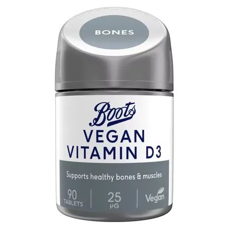 Boots Vegan Vitamin D3 25μg 90 tablets (3 month supply)