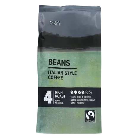 M&S Fairtrade Italian Coffee Beans 227g