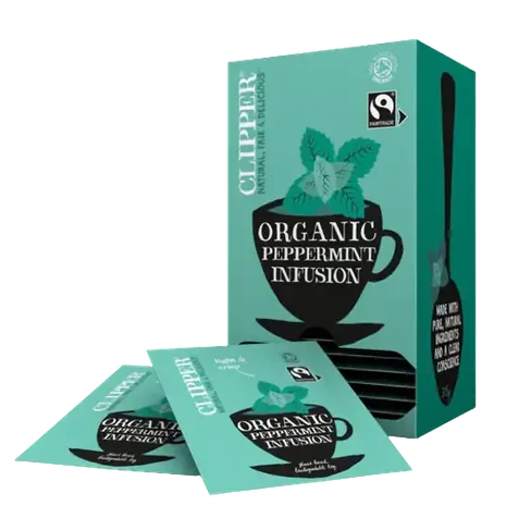 Clipper fairtrade organic peppermint infusion 25 envelopes